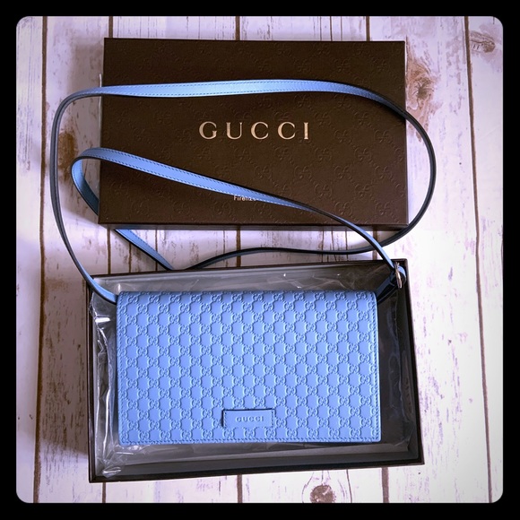 Gucci Handbags - Gucci Microguccisima crossbody wallet on strap